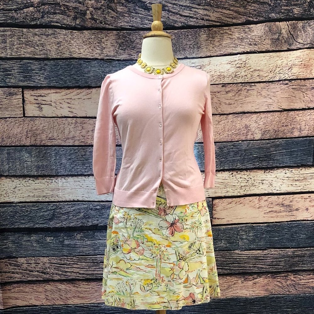 Vintage Express "Postcard Print" Skirt Size 10